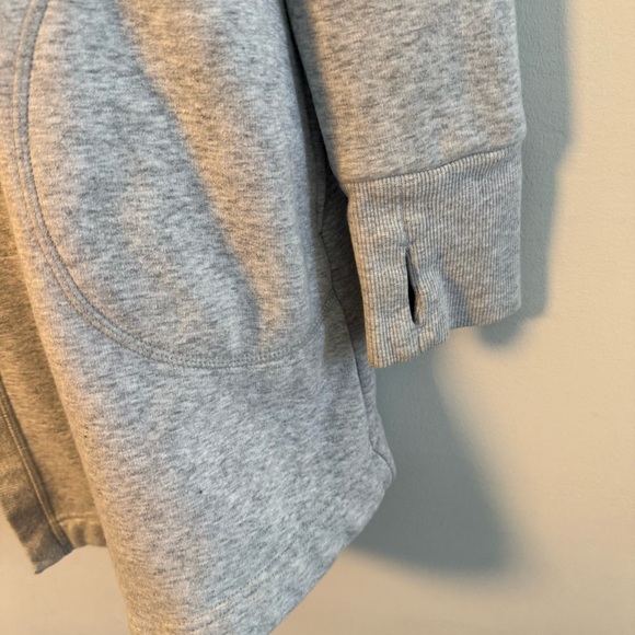 Athleta Light Gray Long Sweatshirt Cardigan, Size S - Picture 2 of 8